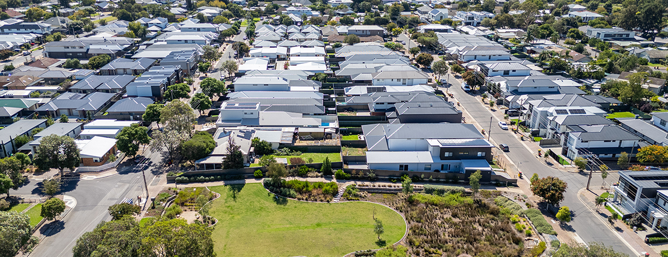 Felixstow housing aerial shot of completed development Felixstow housing aerial shot of completed development
